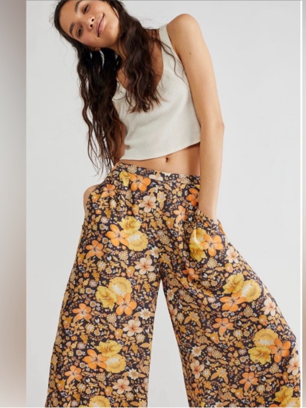 Spell Hibiscus Lane wide leg pants